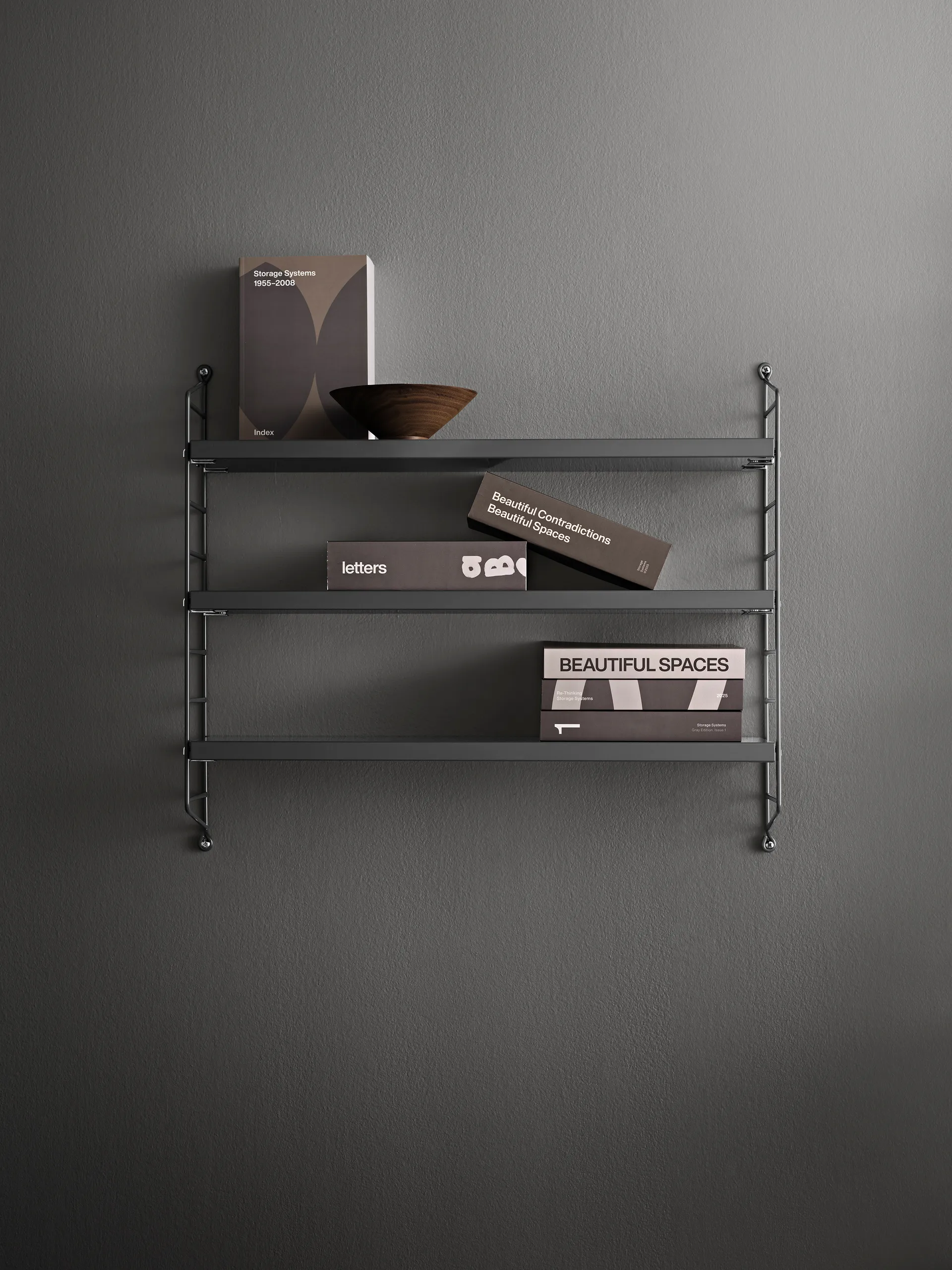 Etagère murale String Pocket, Gris foncé String
