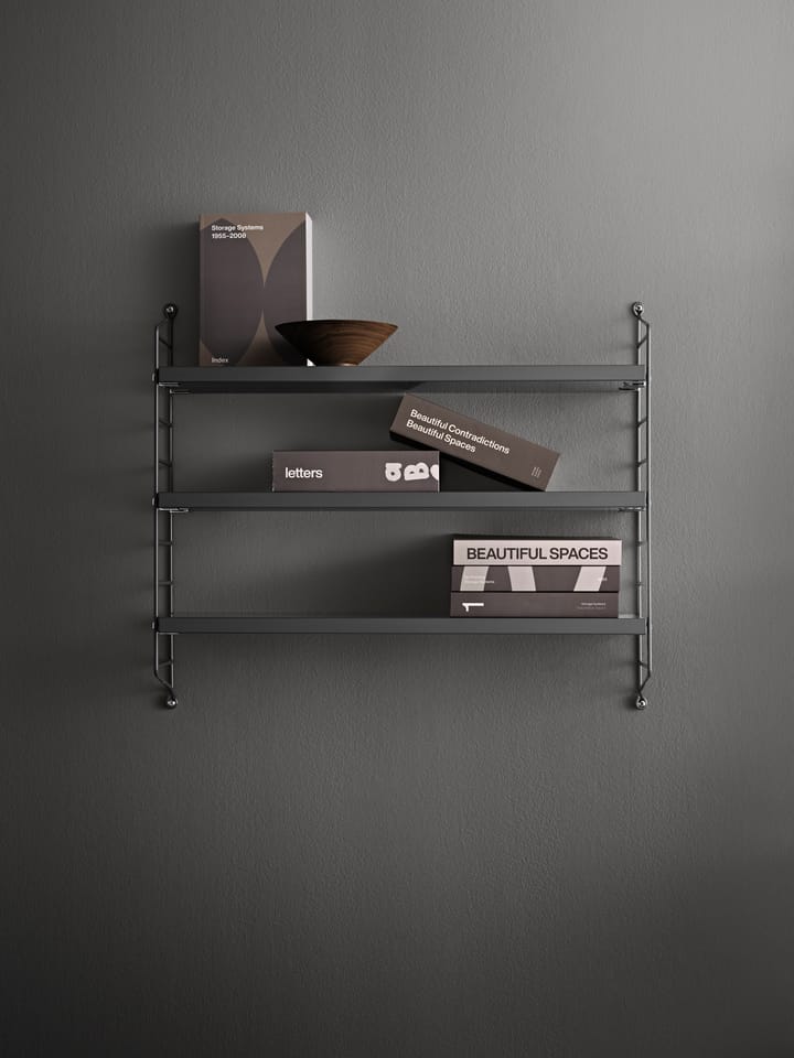 Etagère murale String Pocket, Gris foncé String