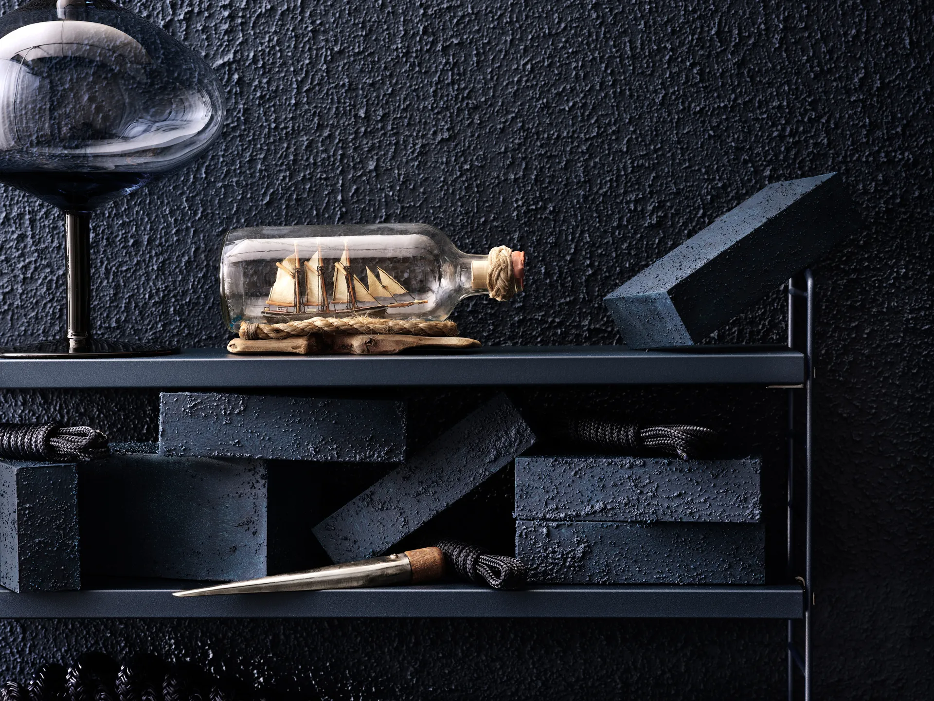 Etagère murale String Pocket, Nybro bleu String