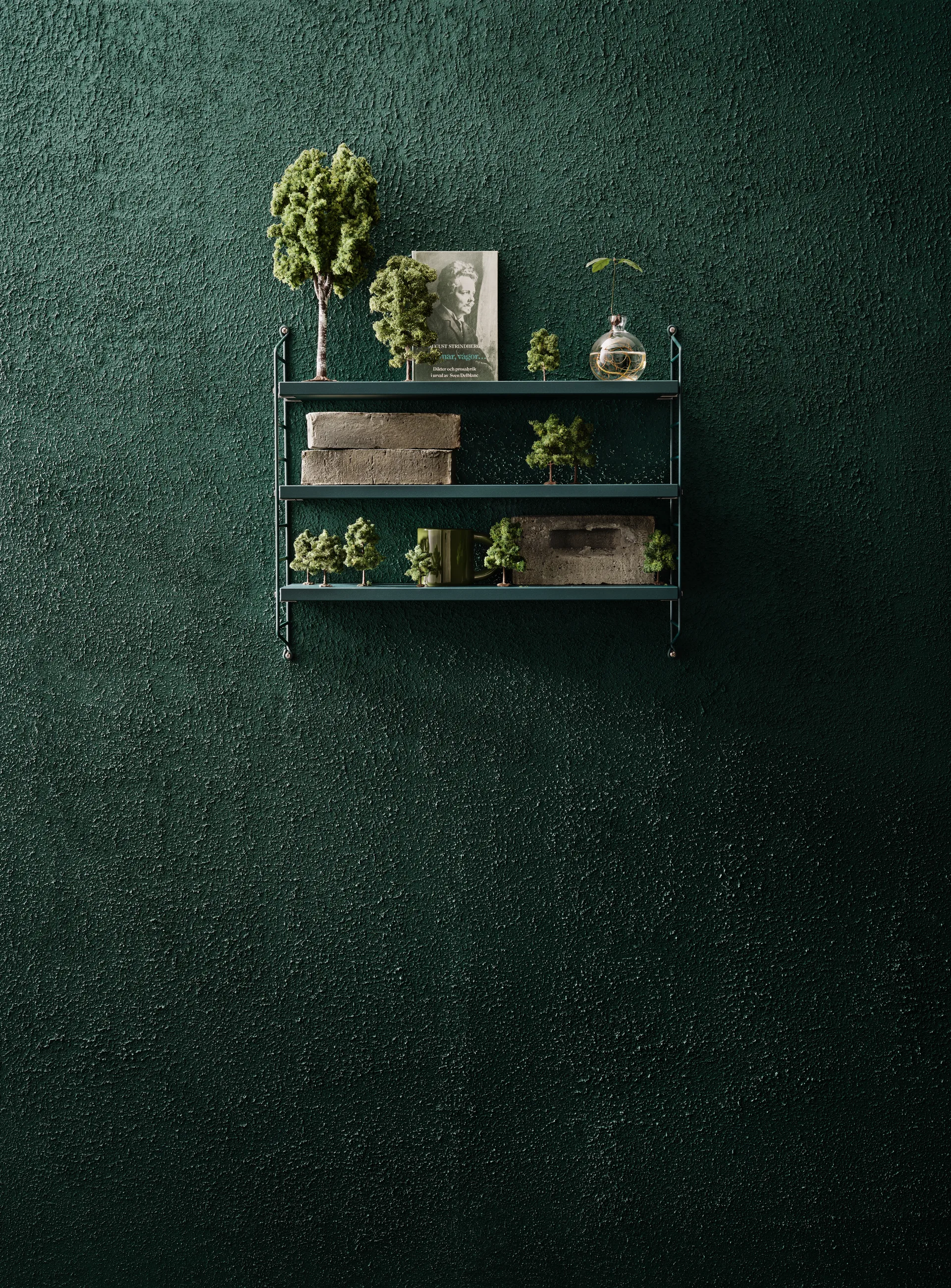 Etagère murale String Pocket, Tegnér vert String