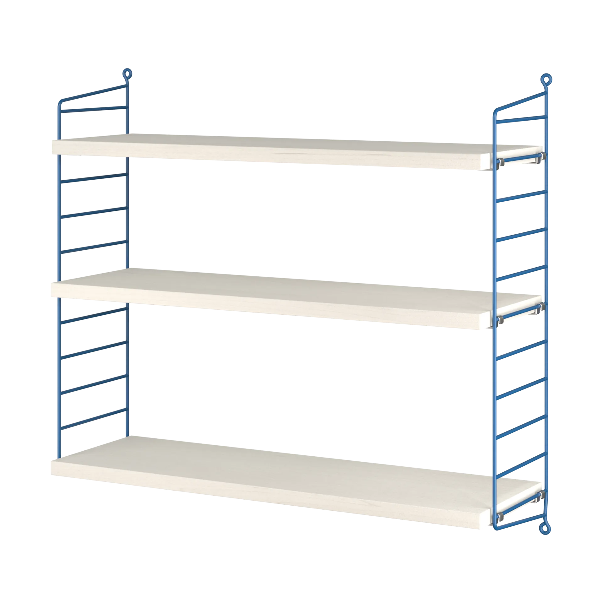 Étagère String 1949-2024 Limited Edition 60x60x20 cm, Blue/white oiled pine String