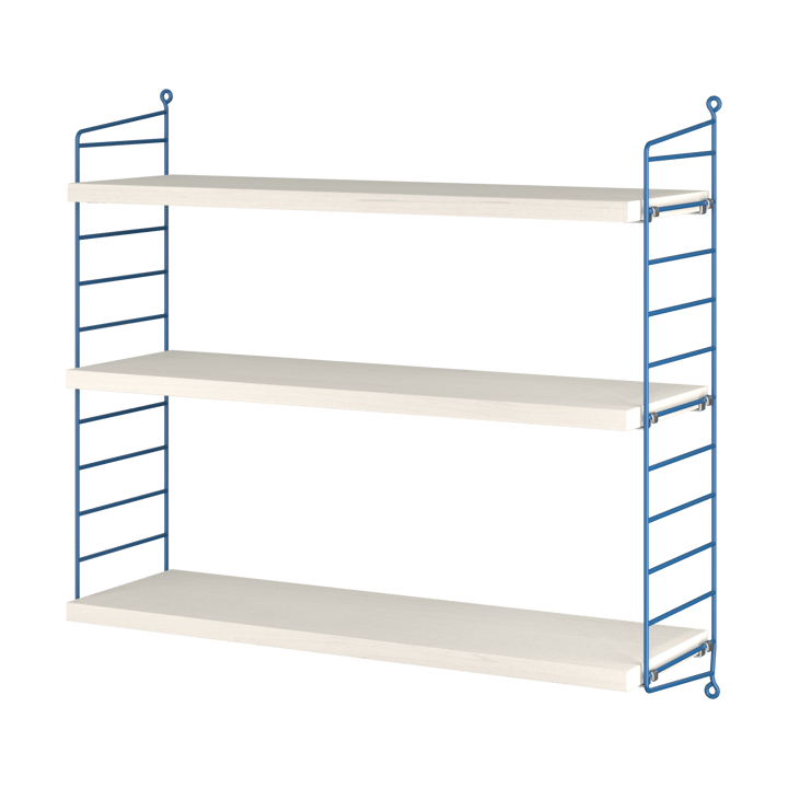 Étagère String 1949-2024 Limited Edition 60x60x20 cm, Blue/white oiled pine String