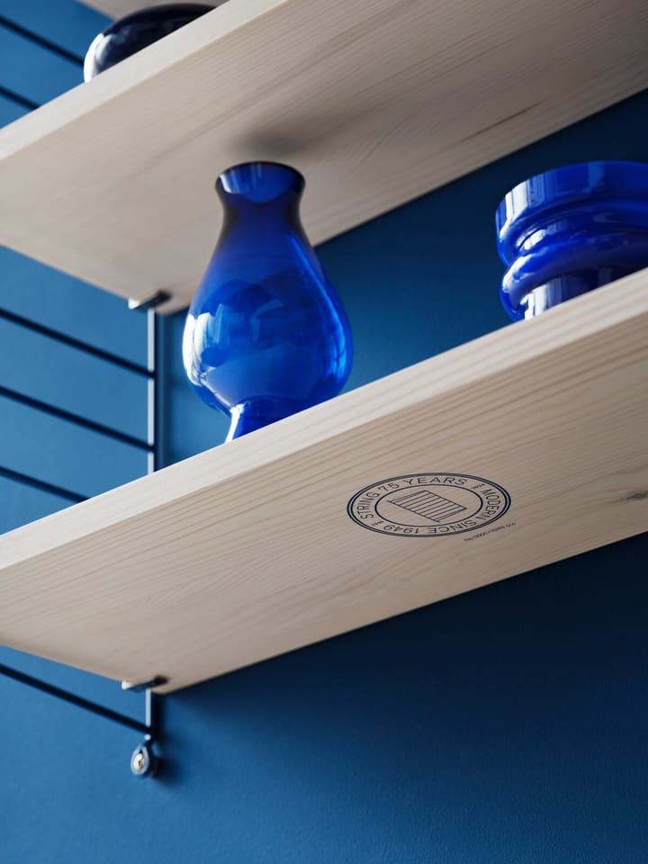 Étagère String 1949-2024 Limited Edition 60x60x20 cm, Blue/white oiled pine String
