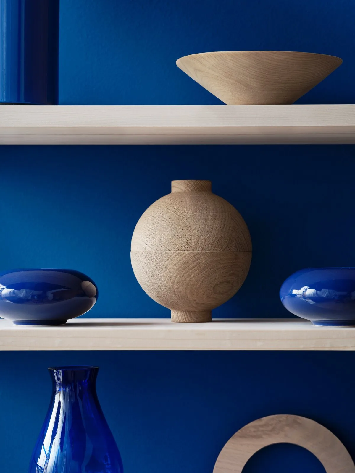 Étagère String 1949-2024 Limited Edition 60x60x20 cm, Blue/white oiled pine String