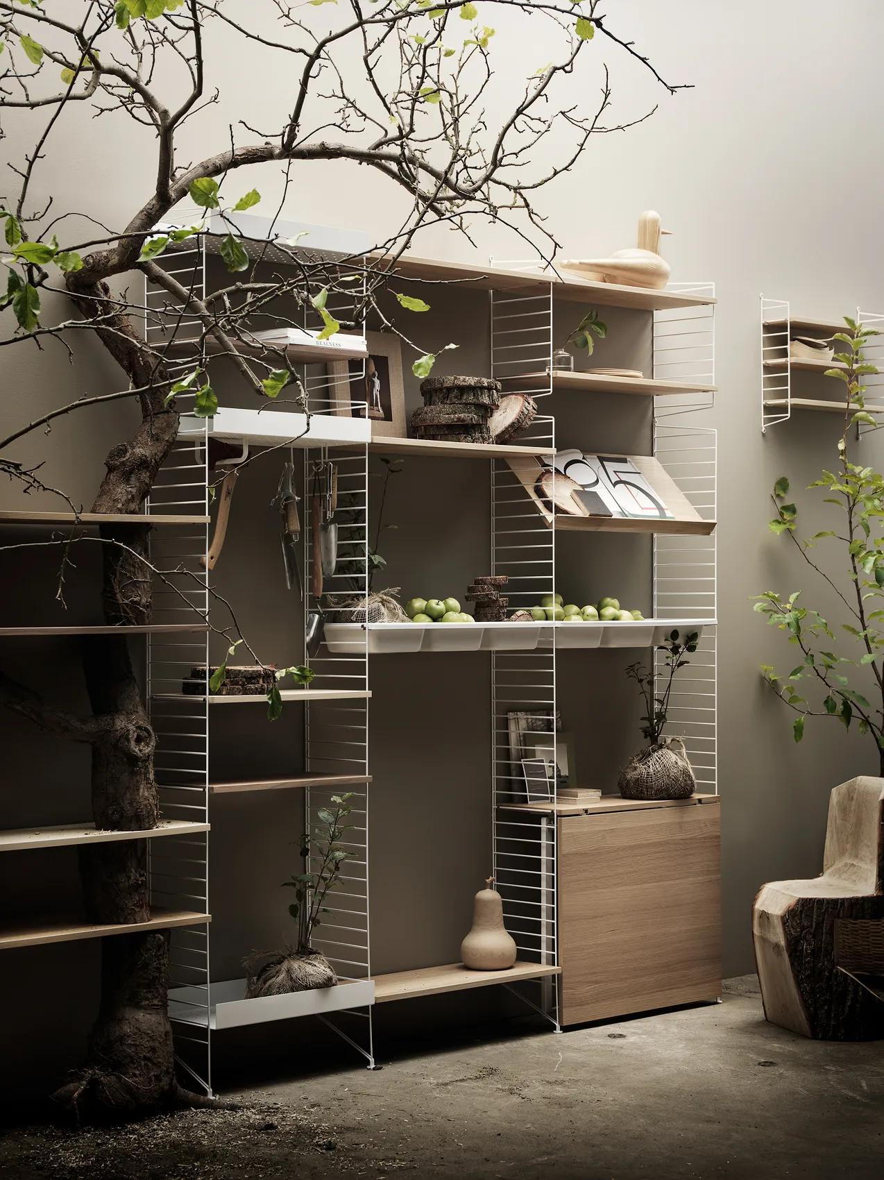 Étagère String, chêne, 58x30 cm, lot de 3 String