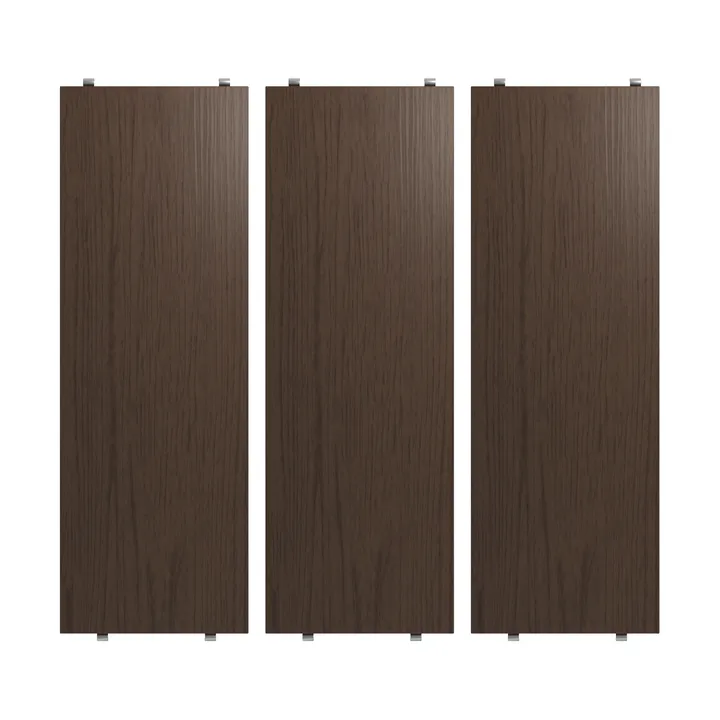 Étagère String - Chêne foncé, 58x20 cm, 3 pièces - String