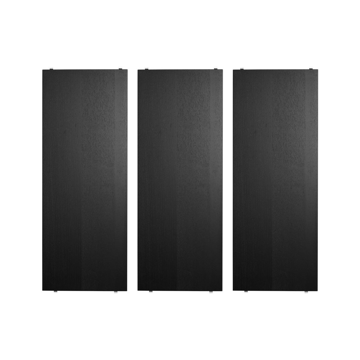 String Étagère String Frêne lasuré noir, 78x30 cm, lot de 3
