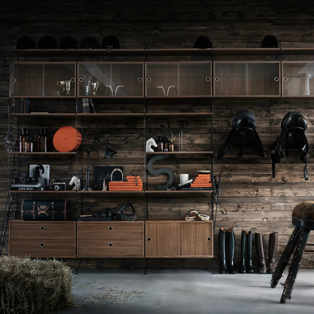 Étagère String, noyer, 78x30 cm, lot de 3 String