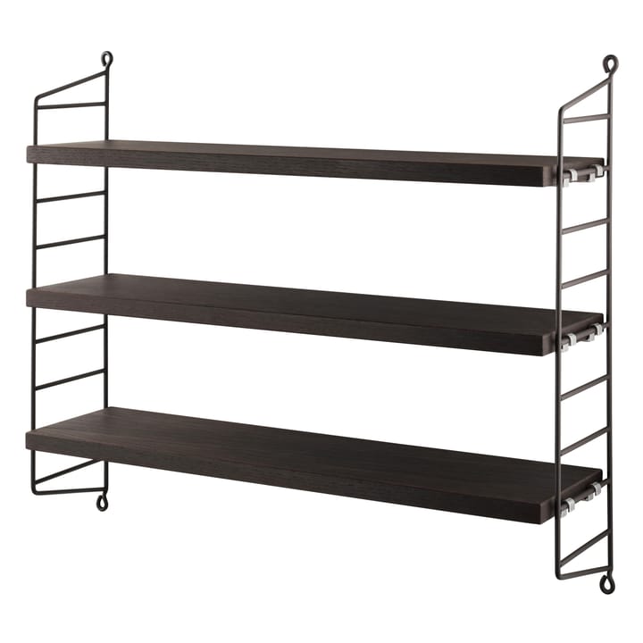 Étagère String Pocket chêne fumé huilé, chêne huilé-brun String
