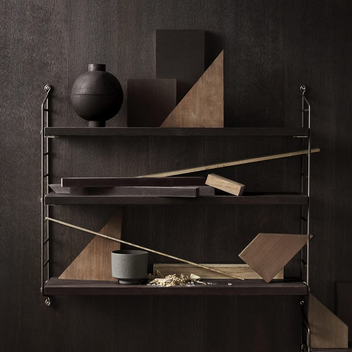 Étagère String Pocket chêne fumé huilé, chêne huilé-brun String
