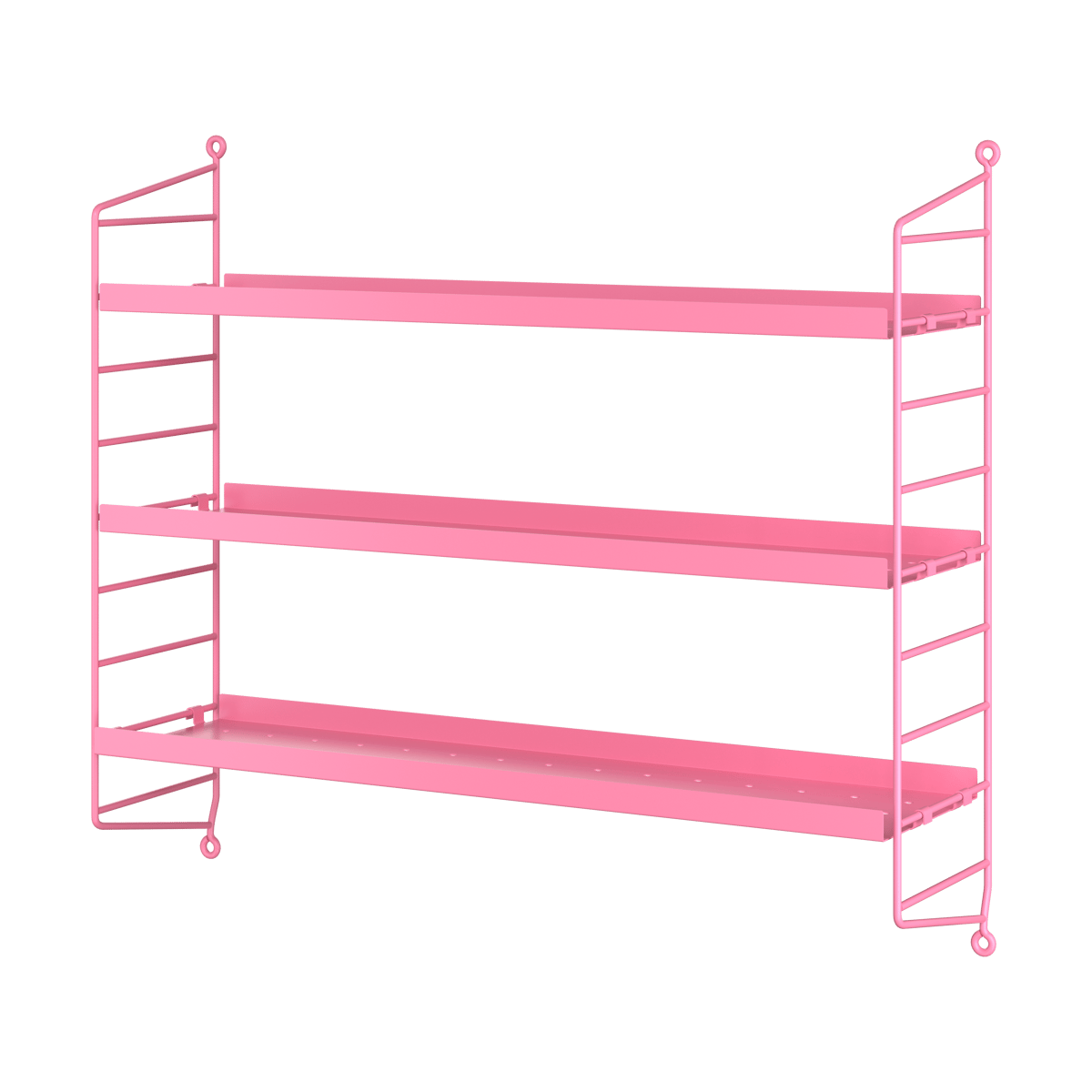 String Étagère String Pocket métal Fuchsia-fuchsia | Design Scandinave | Étagères & systèmes de rayonnage | Rose