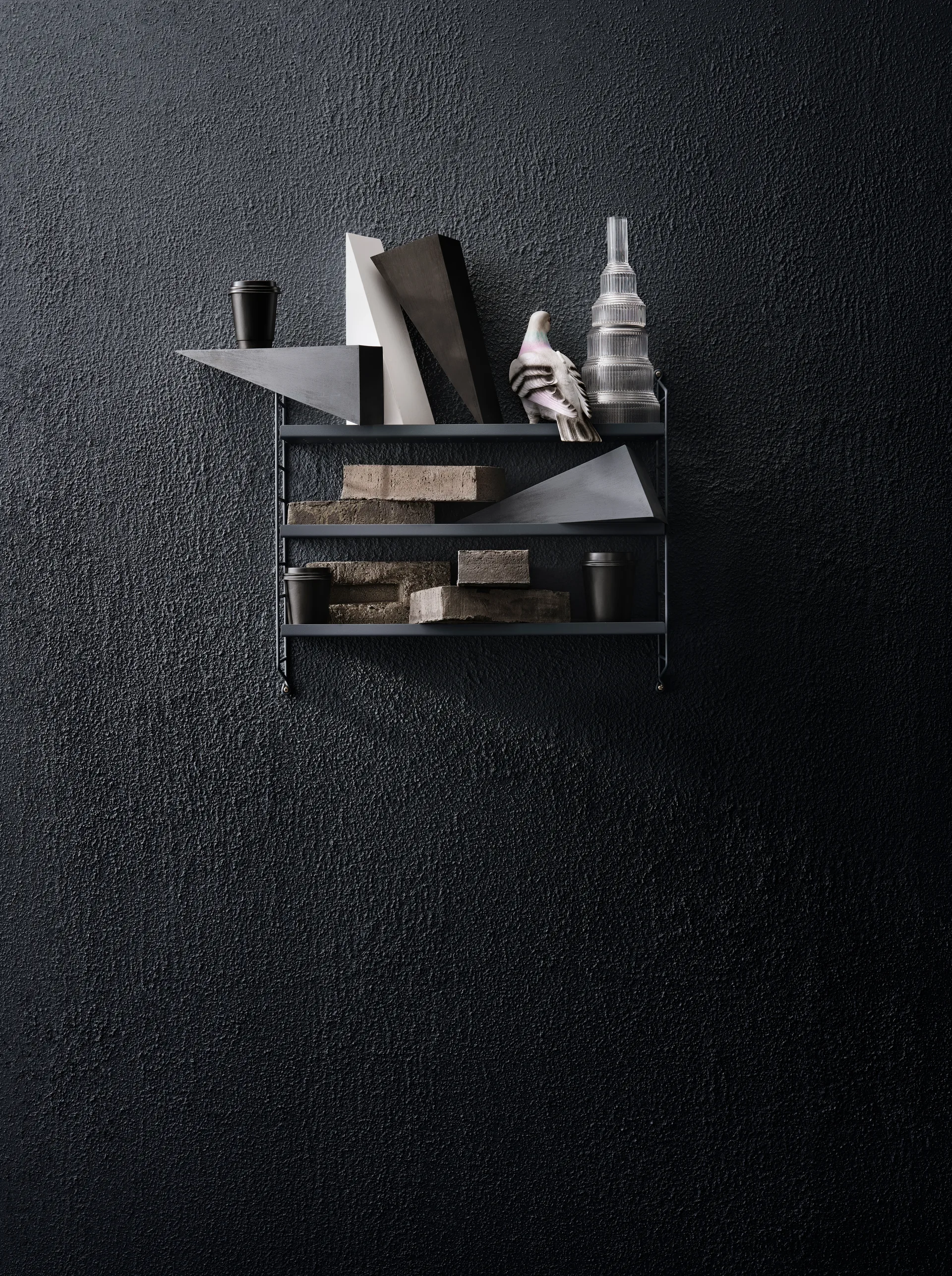 Étagère String Pocket métal, Sergel gris String