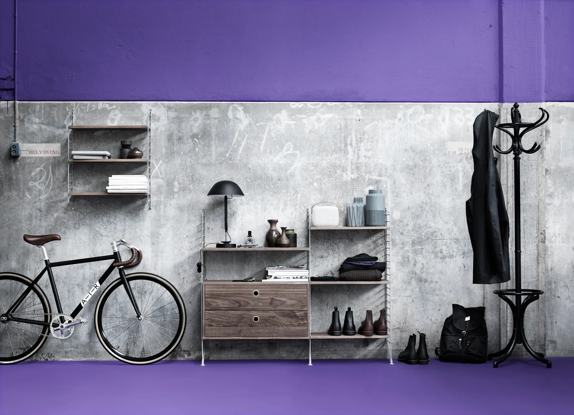 Montant d'étagère String, blanc, 115x30 cm, lot de 2 String