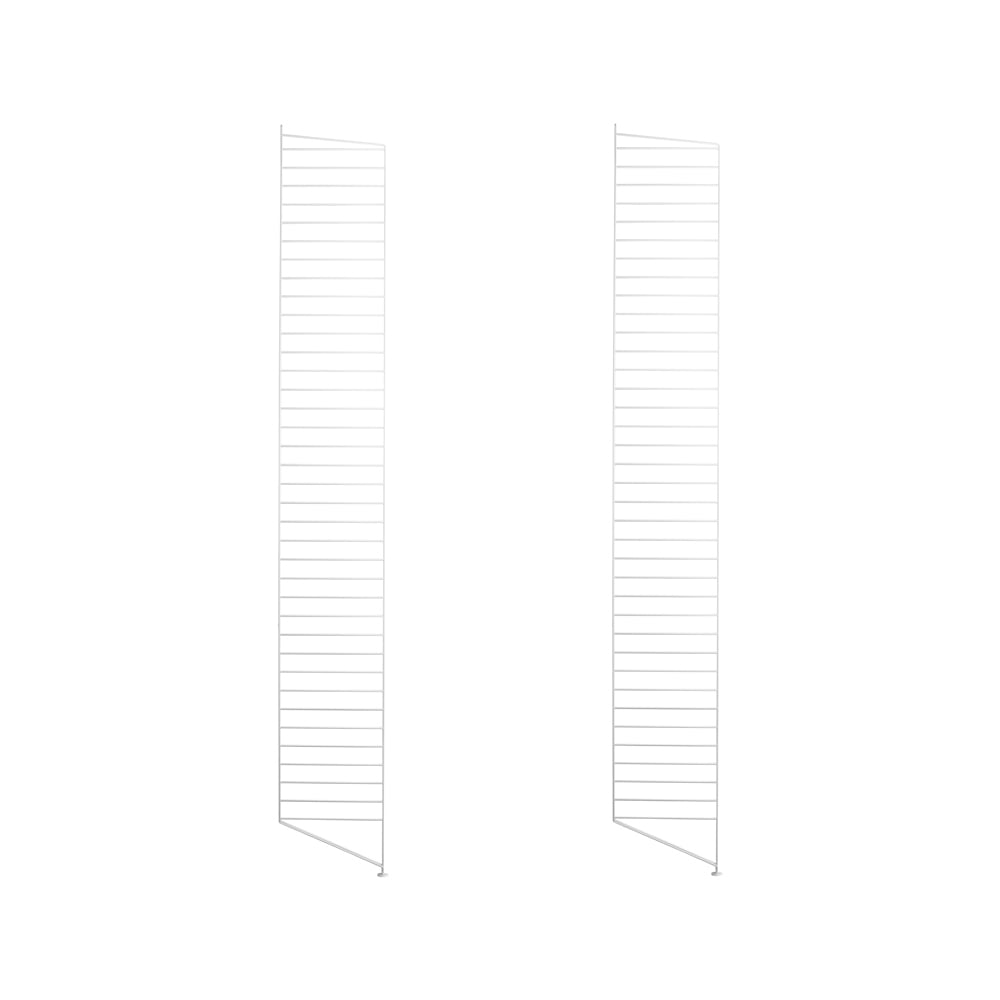 String Montant d"'étagère blanc, 200x30 cm, lot de 2