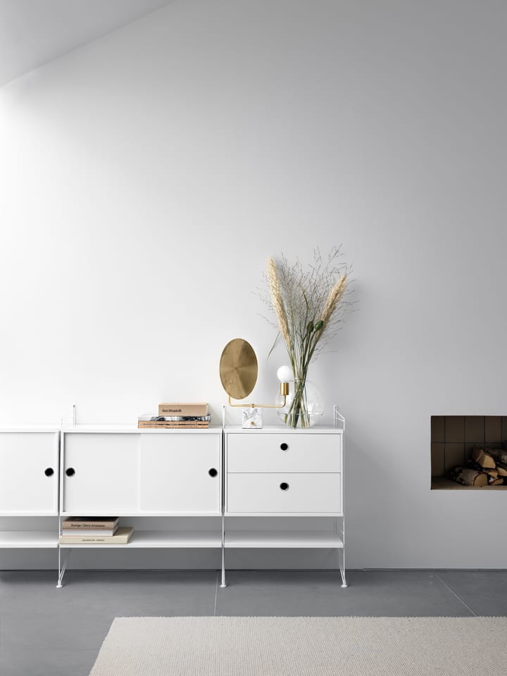 Montant d'étagère String, blanc, 85x30 cm, 1 pièce String