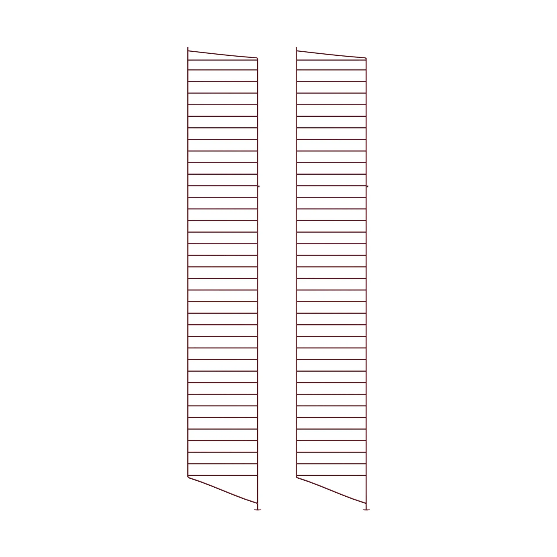 Montant d'étagère String, Bordeaux, 200x30 cm, Lot de 2 String