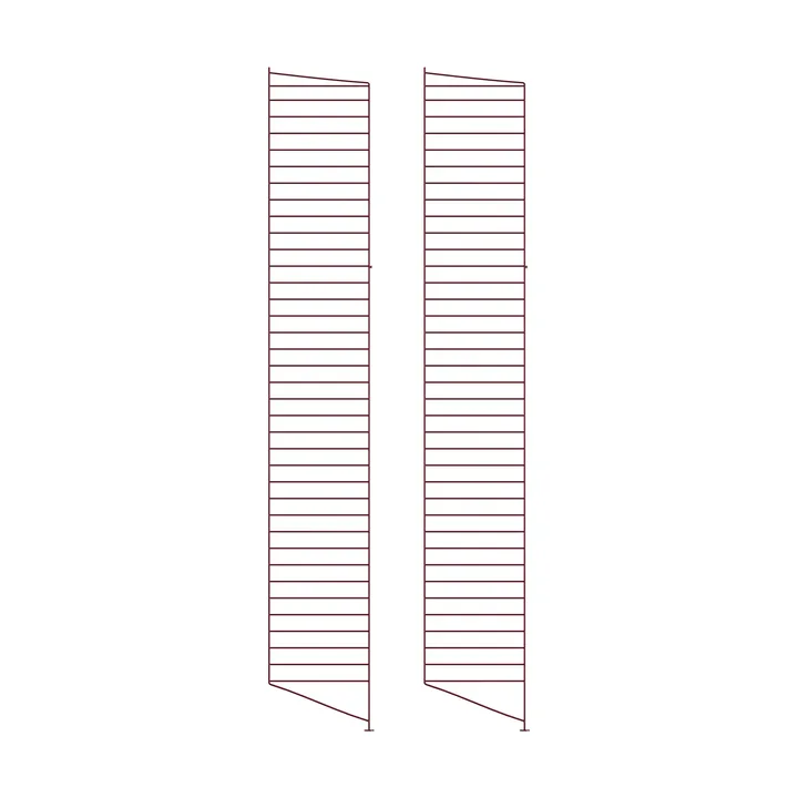 Montant d'étagère String - Bordeaux, 200x30 cm, Lot de 2 - String