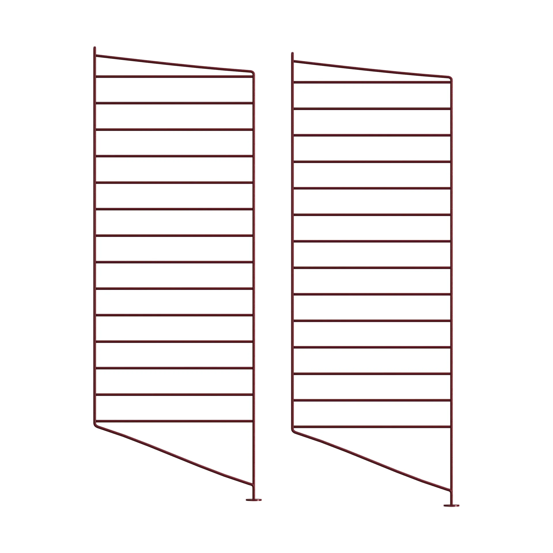 Montant d'étagère String, Bordeaux, 85x30 cm, Lot de 2 String