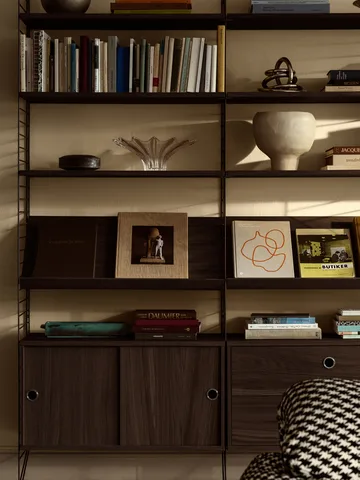 Montant d'étagère String - Brun foncé, 85x30 cm, 1 pièce - String