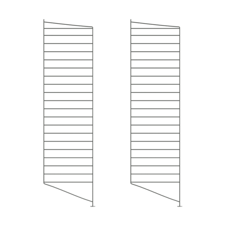 Montant d'étagère String - Gris foncé, 115x30 cm, lot de 2 - String