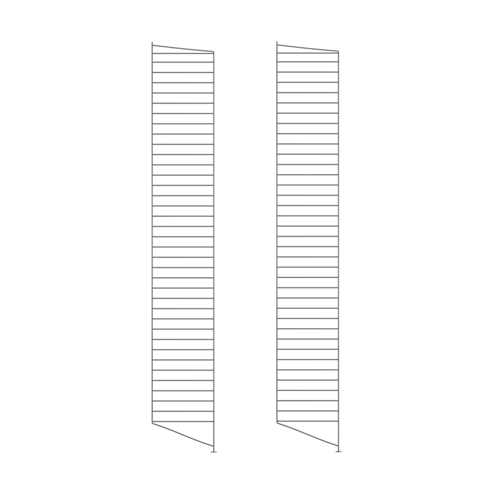 Montant d'étagère String - Gris foncé, 200x30 cm, lot de 2 - String