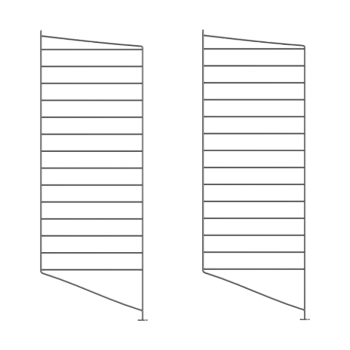 Montant d'étagère String - Gris foncé, 85x30 cm, lot de 2 - String