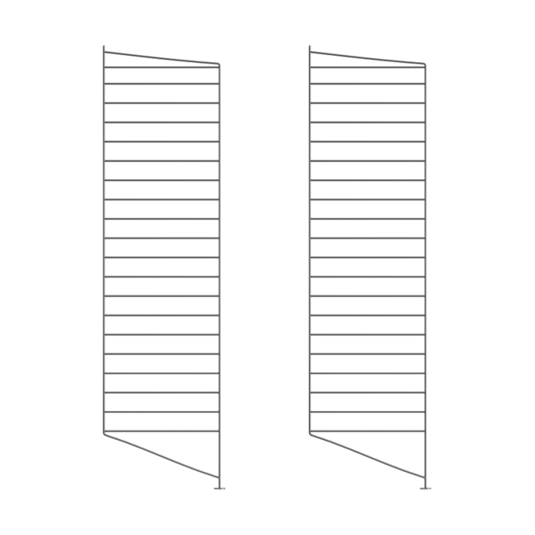 String Montant d'étagère String Mörkgrå, 115x30 cm, lot de 2