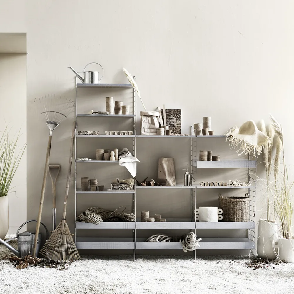 Panneau mural d'extérieur String, galvanisé, 50x30 cm, lot de 2 String