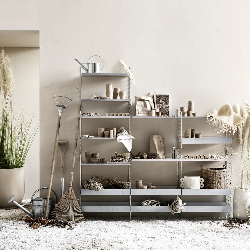 Panneau mural d'extérieur String, galvanisé, 50x30 cm, lot de 2 String