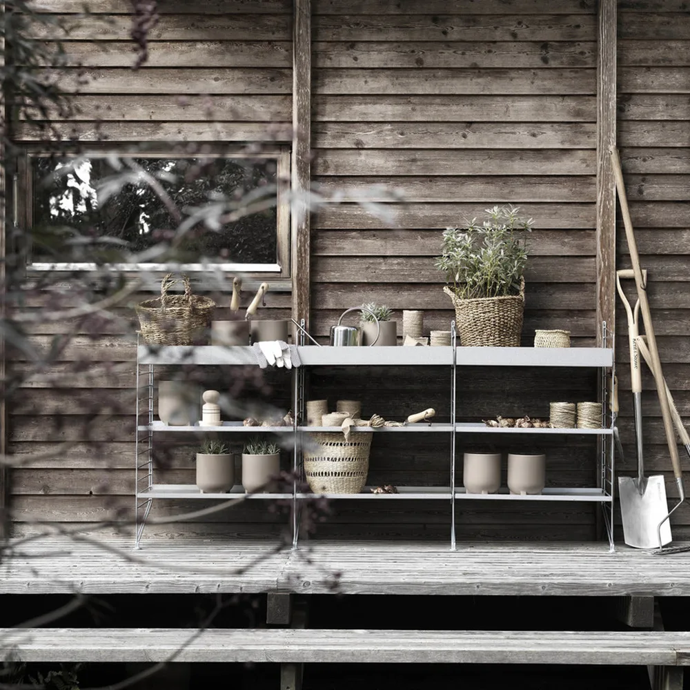 Panneau mural d'extérieur String, galvanisé, 50x30 cm, lot de 2 String