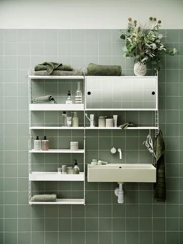 Panneau mural String - Blanc, 75x20 cm, lot de 1 - String