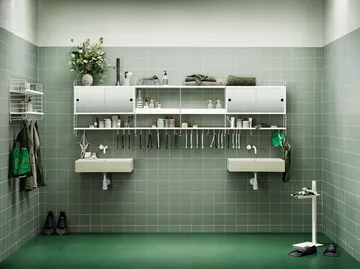 Panneau mural String - Blanc, 75x20 cm, lot de 1 - String