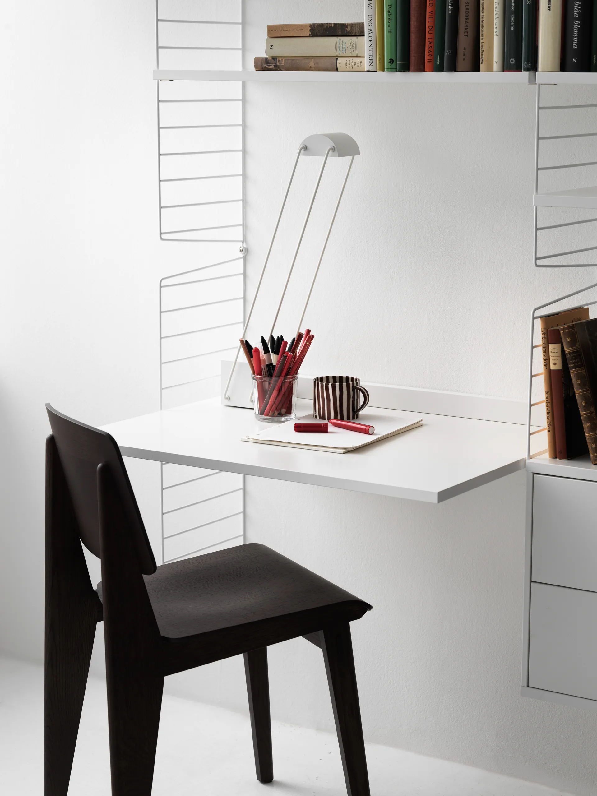 Panneau mural String, blanc, 75x30 cm, lot de 2 String