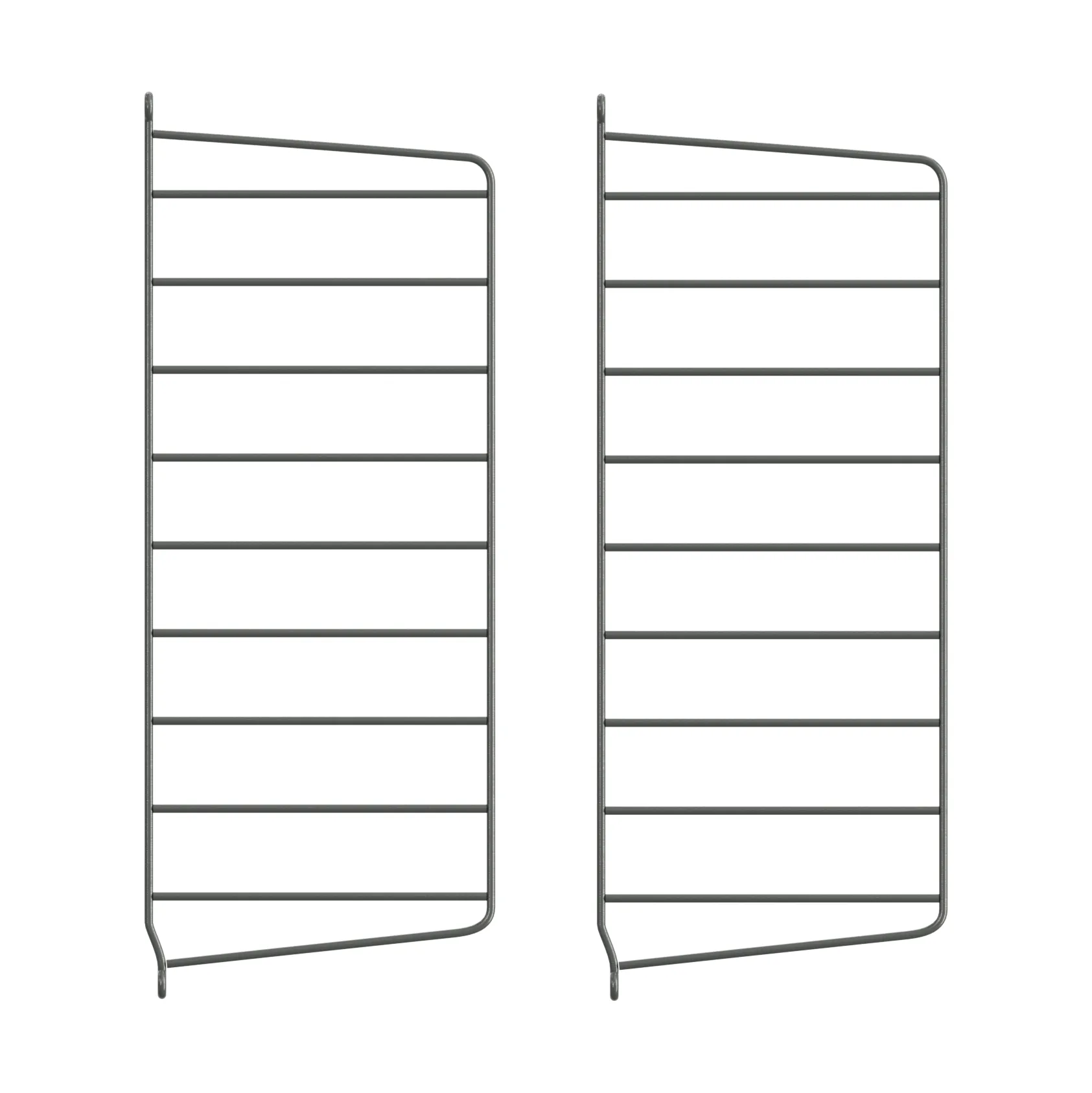 Panneau mural String, Gris foncé, 50x20 cm, lot de 2 String