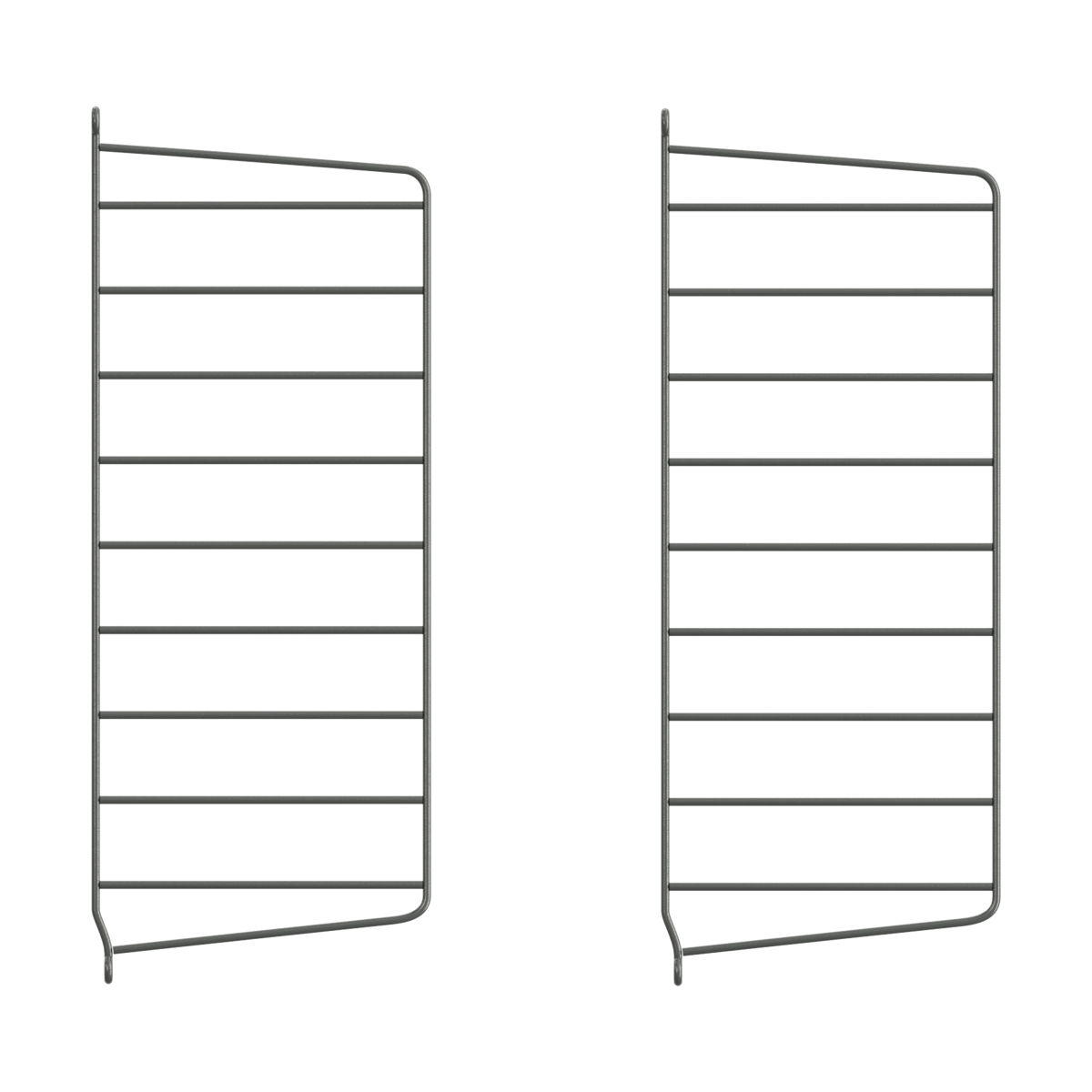 String Panneau mural String Gris foncé, 50x20 cm, lot de 2