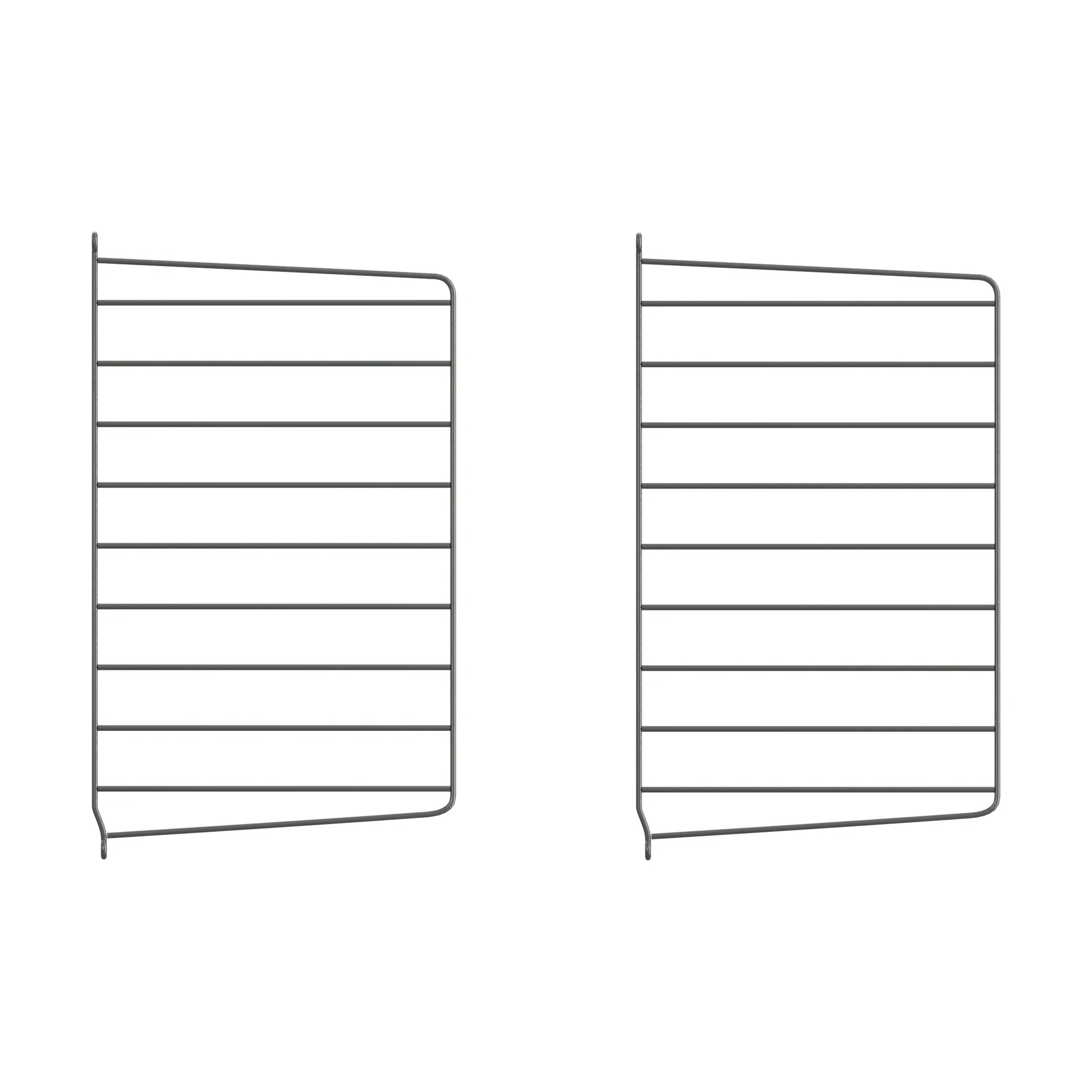 Panneau mural String, Gris foncé, 50x30 cm, lot de 2 String