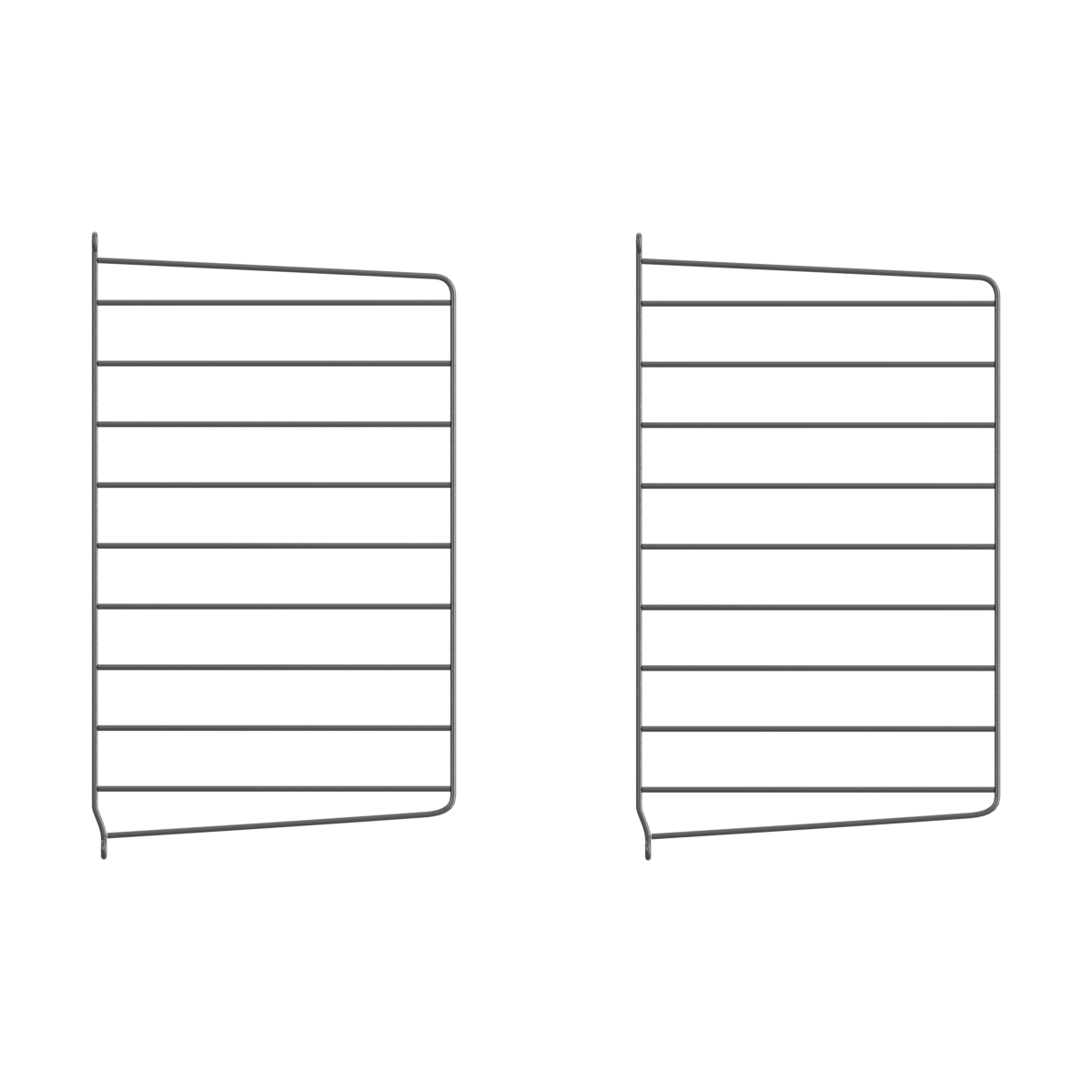 String Panneau mural String Gris foncé, 50x30 cm, lot de 2
