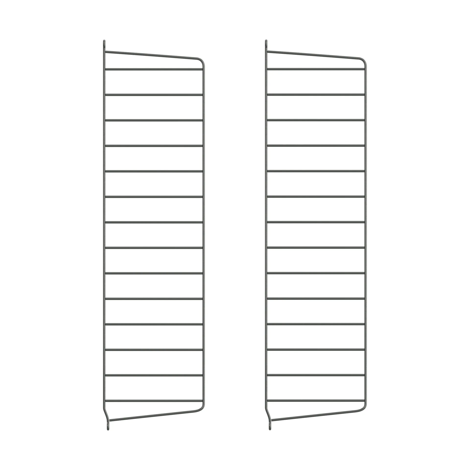 Panneau mural String, Gris foncé, 75x20 cm, lot de 2 String