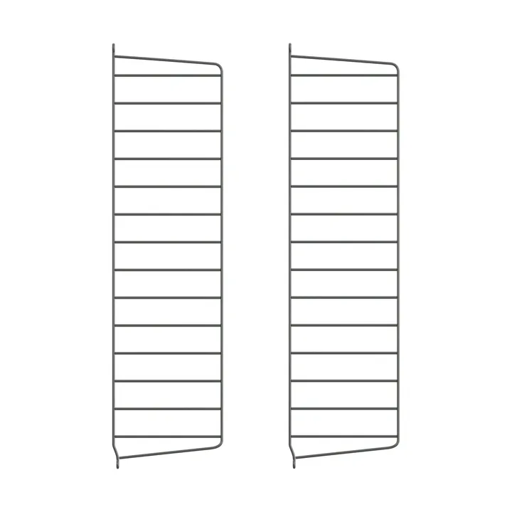 Panneau mural String - Gris foncé, 75x20 cm, lot de 2 - String