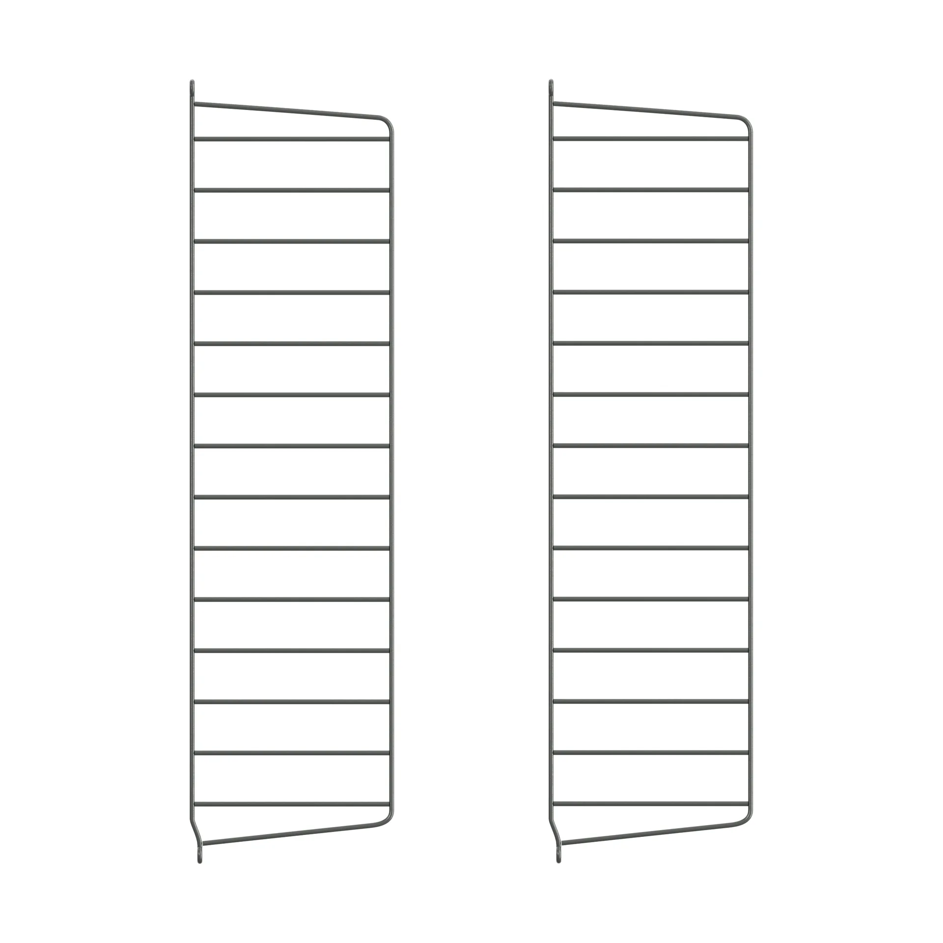 Panneau mural String, Gris foncé, 75x20 cm, lot de 2 String