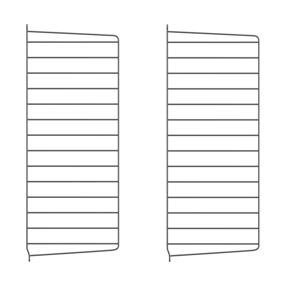 String Panneau mural String Gris foncé, 75x30 cm, lot de 2