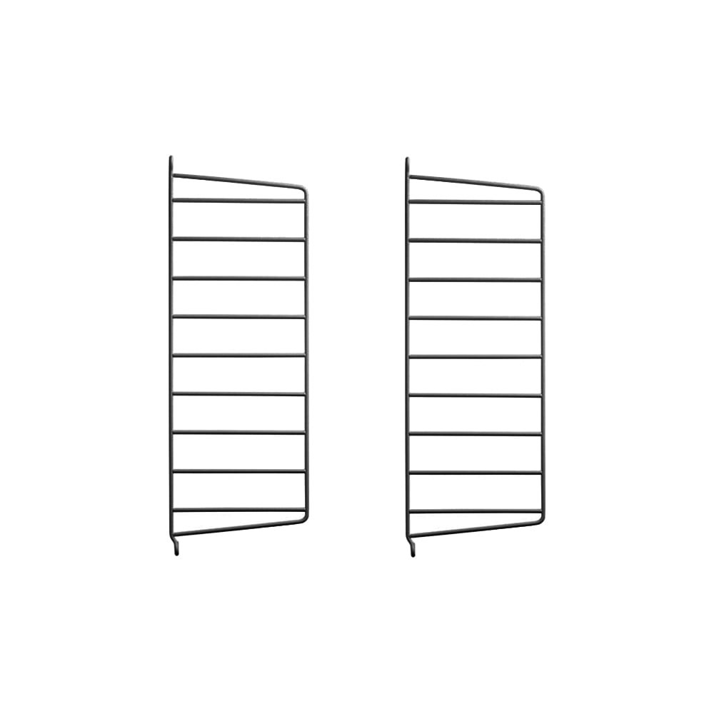 String Panneau mural String noir, 50x20 cm, lot de 2