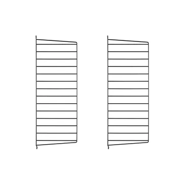 Panneau mural String - Noir, 75x30 cm, lot de 2 - String