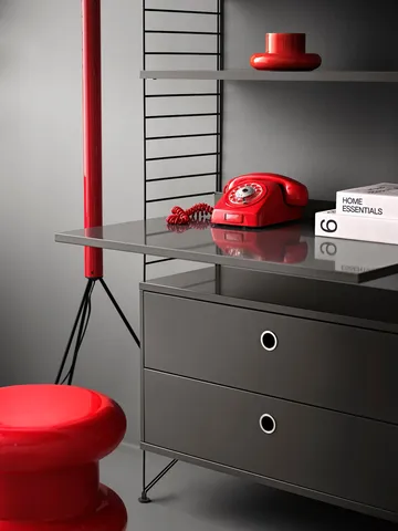 Plan de travail String - Gris foncé, 78x58 cm - String