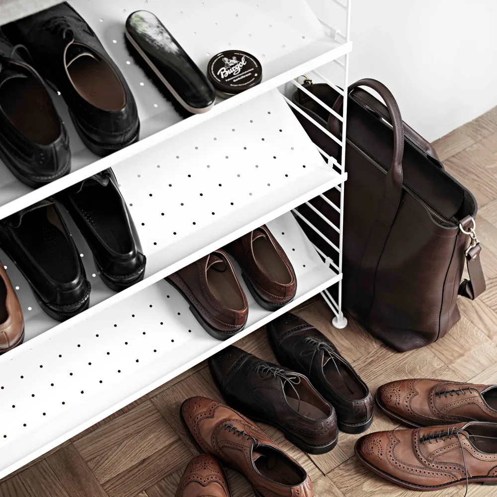 Porte-chaussures String en métal, beige, 78x30 cm  String