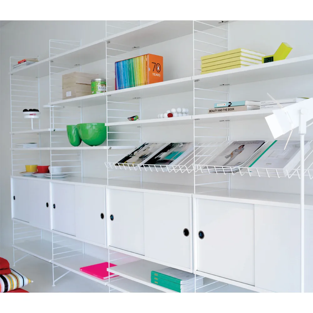 Porte-revues String fil de fer, beige String