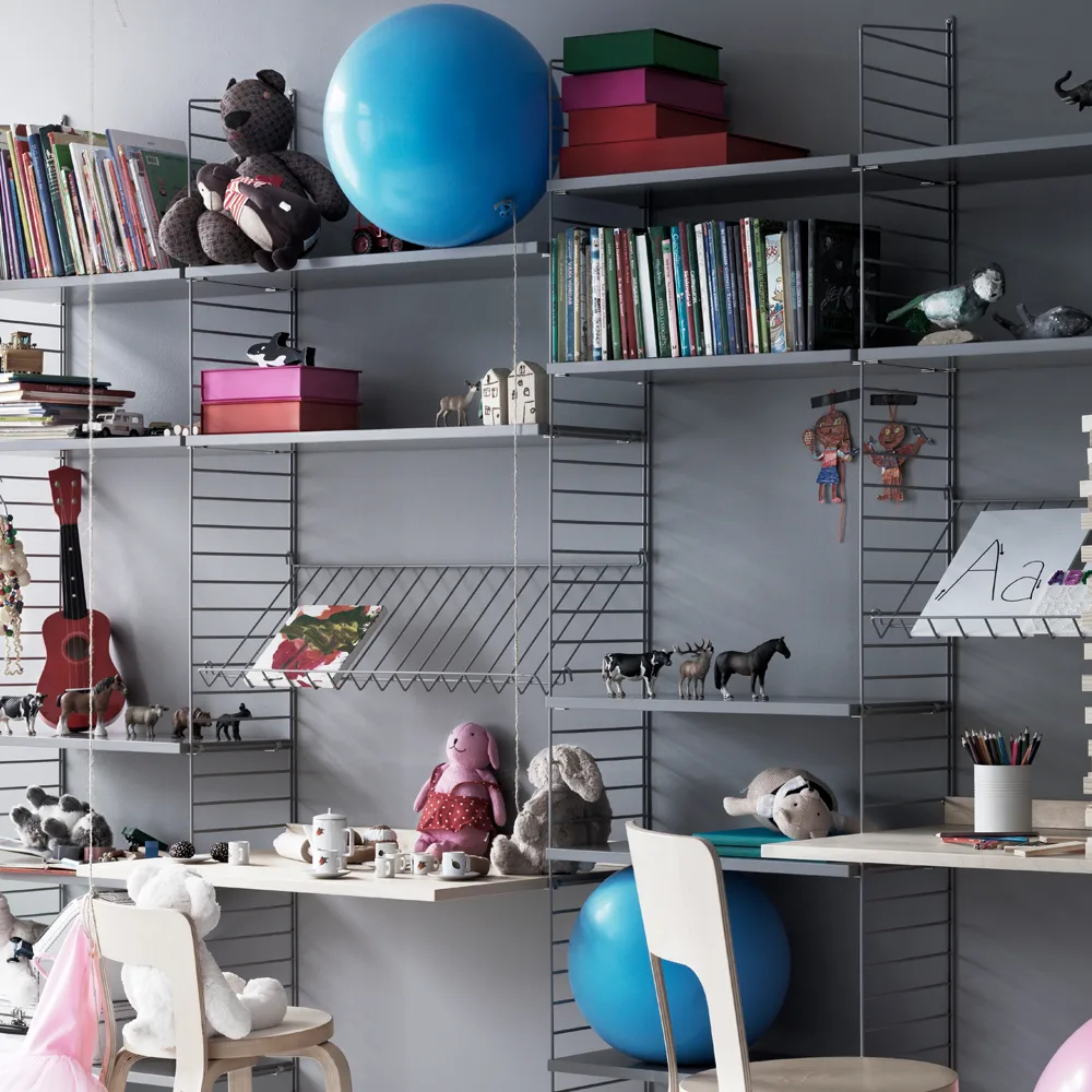 Porte-revues String fil de fer, beige String