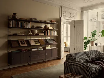 Porte-verres String lot de 2 - Brun foncé, 30 cm - String