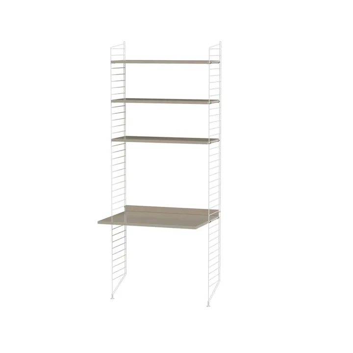String bureau beige et blanc - combinaison A - String