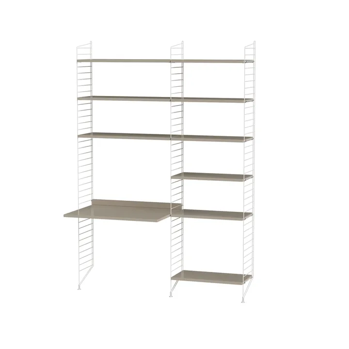 String bureau beige et blanc - combinaison B - String